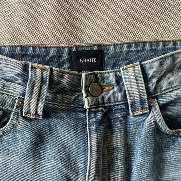 KHAITE albi Light Blue high rise Straight Jeans - Picture 2 of 9